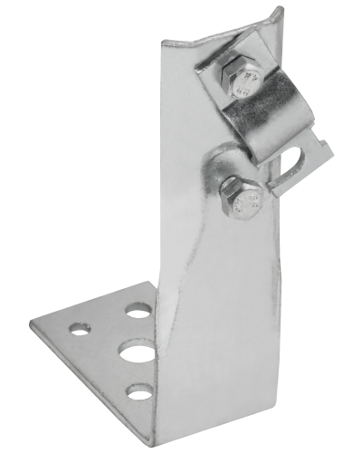 Держатель проводника круглого 6-10мм винтовой угловой h=80мм оцинкованная сталь IEK (ZDP87-11-1-16-80) в Абакане Крепеж Pintop.ru