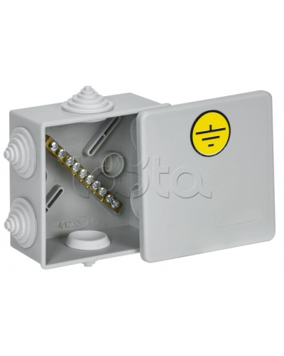 Коробка КУП КМ41360 85х85х40мм IP44 6 вв. (7035) IEK (UKO21-085-085-040-K41-44U) в Абакане Распределительные коробки Pintop.ru