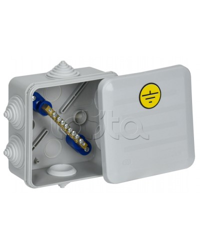 Коробка КУП КМ41361 100х100х50мм IP44 6 вв. (7035) IEK (UKO21-100-100-050-K41-55U) в Абакане Распределительные коробки Pintop.ru