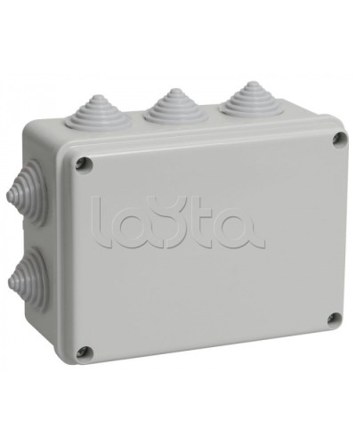 Коробка распаячная KM41241 для о/п 150x110x70мм IP44 10 кабель вводов IEK (UKO10-150-110-070-K41-44) в Абакане Распределительные коробки Pintop.ru