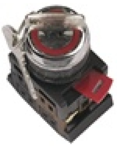 Переключатель AKS-22 с ключом на 2 фиксир.положения I-O 1з+1р черный IEK BSW10-AKS-2-K02 в Абакане Аксессуары для стоек и шкафов Pintop.ru