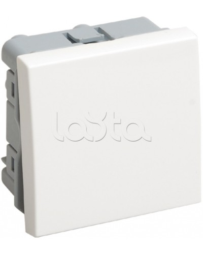 Выключатель одноклавишный (на 2 модуля) ПРАЙМЕР белый (ВКО-21-00-П) IEK CKK-40D-VO2-K01 в Абакане Аксессуары для кабель-канала Pintop.ru