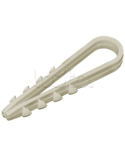 Дюбель-хомут 5-8 мм нейлон белый (100шт) IEK UHH35-5-8-100 в Абакане Стяжки-хомуты Pintop.ru