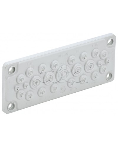 TITAN Ввод кабельный мембр. 25 отв. d=5-26мм IP65 серый IEK (TI-00D-MC-025-65) в Абакане Аксессуары для стоек и шкафов Pintop.ru