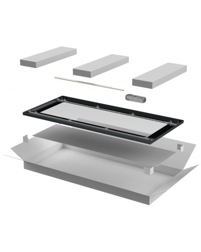 ITK LINEA N Дверь стеклянная 600мм шкафа 38U чер. (LN05-38U6X-DR) в Абакане Аксессуары для стоек и шкафов Pintop.ru