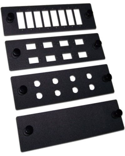 Панель адаптерная на 8 симплексных FC адаптеров, для кроссов LAN-FOBM, черная LANMASTER LAN-APM-8FC в Абакане Аксессуары для стоек и шкафов Pintop.ru