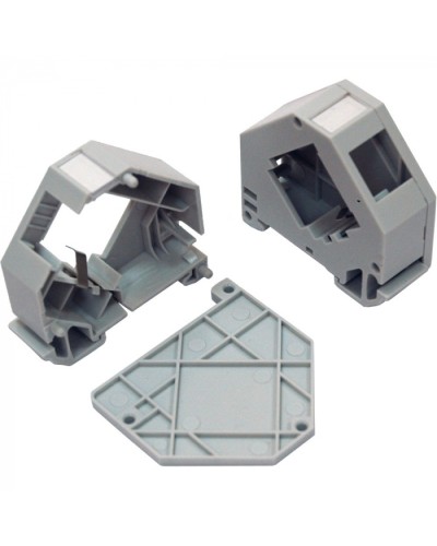 Бокс на DIN-рейку для установки модуля типа Keystone, серый LANMASTER (LAN-DRF-10K/BX-GY) в Абакане Патч-корды и пигтейлы Pintop.ru