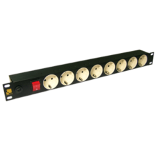 Блок розеток 8 шт., с заземлением, 19", шнур питания 1.8 м LANMASTER LAN-EP19-8P/S-1.8M