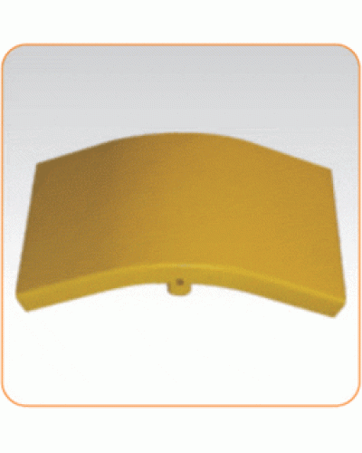 Крышка внешнего изгиба 45° оптического лотка 240 мм, желтая LANMASTER LAN-OT240-EC45C в Абакане Аксессуары для кабель-канала Pintop.ru