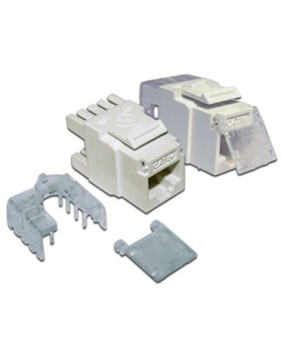 Вставка Keystone Tooless RJ-45, категория 5e, белая, без инструмента LANMASTER LAN-TK45U5E/180-WH в Абакане Коммутационные изделия Pintop.ru