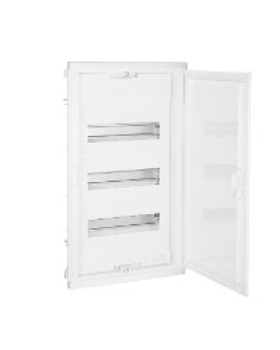 Щит встраиваемый Nedbox с округленной дверью белой RAL 9010 1 рейка 36+2 модуля Legrand 001413 в Абакане Щиты электрические Pintop.ru