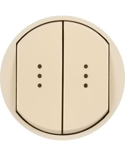 Лицевая панель для выключателя двойного с индикацией слоновая кость Celiane Legrand 066211 в Абакане Аксессуары для кабель-канала Pintop.ru