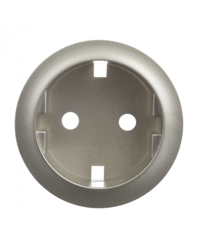 Лицевая панель для розетки 2К+З немецкий стандарт титан Celiane Legrand 068431 в Абакане Аксессуары для кабель-канала Pintop.ru