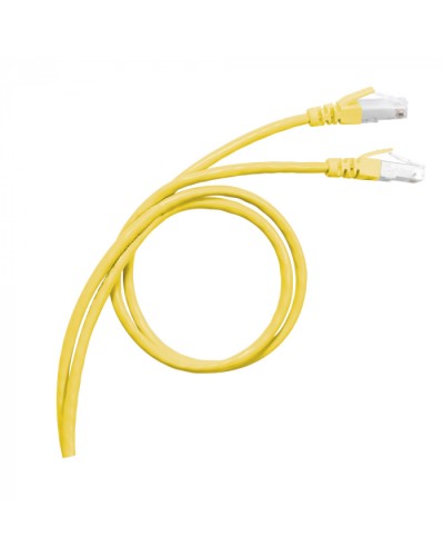 Патч-корд S/FTP, cat. 6а, PVC, 1м, желтый Legrand (051780) в Абакане Патчкорды (медные) Pintop.ru
