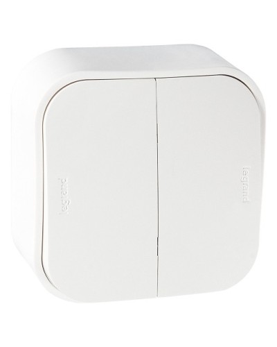 Выключатель двухклавишный Quteo Legrand (782202) в Абакане Аксессуары для кабель-канала Pintop.ru