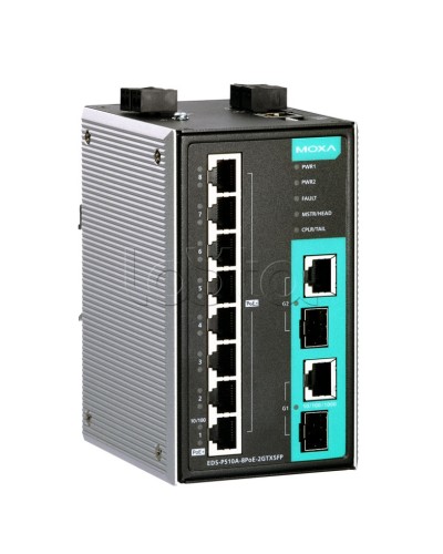 Коммутатор PoE 10-портовый Moxa EDS-P510A-8PoE-2GTXSFP-T в Абакане Коммутаторы Pintop.ru