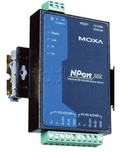Сервер 2-портовый RS-422/485 в Ethernet Moxa NPort 5232-T в Абакане Дополнительное оборудование для ОПС Pintop.ru