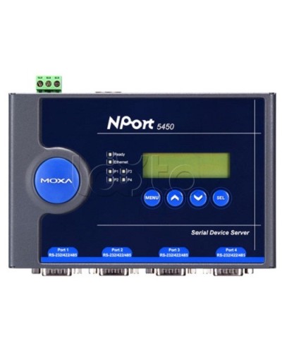 Сервер 4-портовый RS-232/422/485 в Ethernet Moxa NPort 5450-T в Абакане Дополнительное оборудование для ОПС Pintop.ru