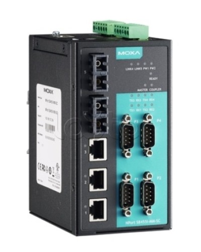 Сервер 4-портовый RS-232/422/485 в Ethernet Moxa NPort S8455I-SS-SC в Абакане Дополнительное оборудование для ОПС Pintop.ru