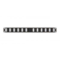 Панель коммутационная 19", 1U, 24 угловых порта NIKOMAX NMC-RP24UE2-AN-1U-BK