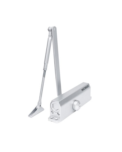 Доводчик NOTEDO DC-160 DA EN3-4, с задержкой закрывания, с рычажной тягой, (серебро) (RAL9006) в Абакане Доводчики Pintop.ru