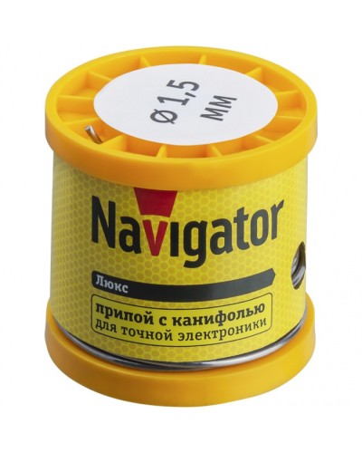 Припой Navigator 93 086 NEM-Pos02-61K-1.5-K200 (ПОС-61, катушка, 1.5 мм, 200 гр) в Абакане Аксессуары для кабель-канала Pintop.ru