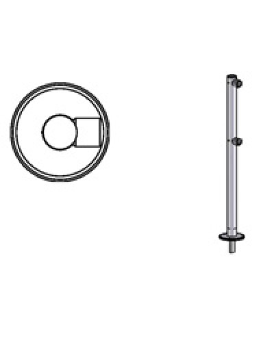 Стойка ограждения съемная односторонняя Oxgard Стойка ограждения съемная односторонняя (ВЗР 1996Р01) в Абакане Ограждения Pintop.ru