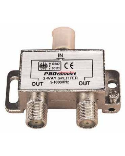 Делитель ТВ х 2 под F разъём 5-1000 МГц (10шт/уп) PROCONNECT 05-6021 в Абакане Коммутационные изделия Pintop.ru