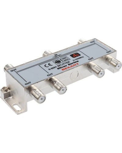 Делитель ТВх6 под F-разъем, 5-1000МГц, Silver (7 F-разъемов в комплекте) REXANT 05-6104 в Абакане Системы видеонаблюдения Pintop.ru