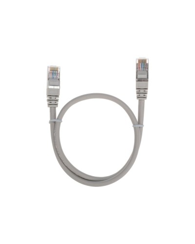 Патч-корд F/UTP, CAT 5e, RJ45-RJ45, 26AWG, LSZH, серый, 0,5м REXANT 02-0110-05 в Абакане Патчкорды (медные) Pintop.ru