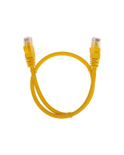 Патч-корд U/UTP, CAT 6, RJ45-RJ45, 26AWG, LSZH, желтый, 0,5м REXANT 02-0295-05 в Абакане Патчкорды (медные) Pintop.ru
