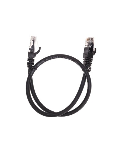 Патч-корд U/UTP, CAT 6, RJ45-RJ45, 26AWG, LSZH, черный, 0,5м REXANT 02-0292-05 в Абакане Патчкорды (медные) Pintop.ru