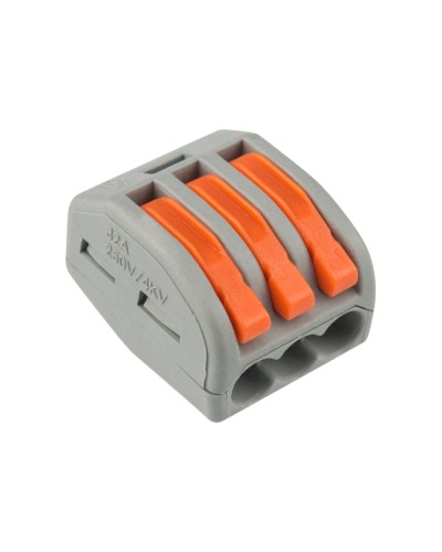 Универсальная многоразовая 3-проводная клемма (50шт/уп) REXANT (07-5253-4) в Абакане Клеммные колодки Pintop.ru