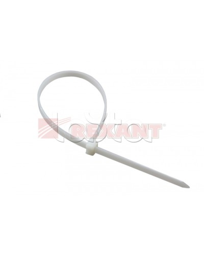 Хомут-стяжка нейлоновый, многоразовый 4x150 мм СКМ-150 белый (100шт/уп) REXANT 07-0159 в Абакане Стяжки-хомуты Pintop.ru