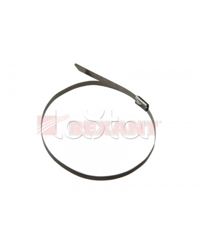 Хомут-стяжка металлический 4.6х300 мм (50шт/уп) REXANT 07-0308 в Абакане Стяжки-хомуты Pintop.ru