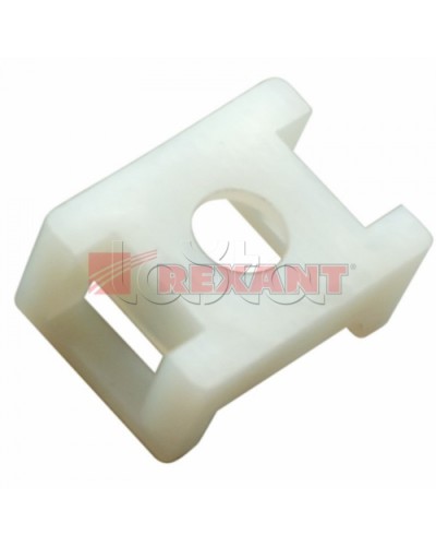 Площадка для крепления стяжки 22.2x16мм БЕЛАЯ 100 шт (10шт/уп) REXANT 07-2102 в Абакане Стяжки-хомуты Pintop.ru