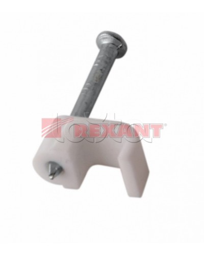 Крепеж кабеля плоский 8мм х 3мм (10шт/уп) REXANT 07-4207 в Абакане Держатели, клипсы, скобы Pintop.ru