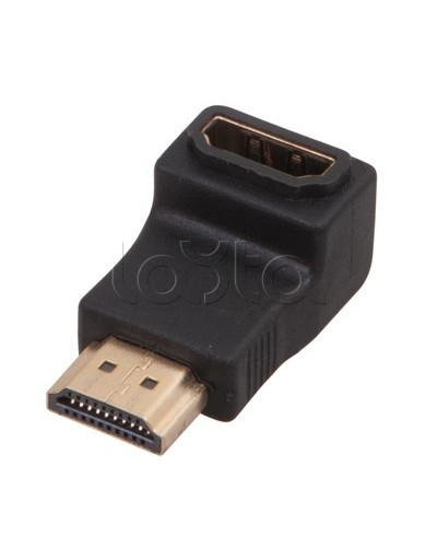 Переходник гнездо HDMI - штекер HDMI угловой GOLD (10шт/уп) REXANT 17-6805 в Абакане Проходные адаптеры Pintop.ru