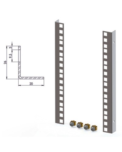 Направляющие для шкафов 12U TLK TLK-VNI-12U-2 в Абакане Полки для шкафов и стоек Pintop.ru