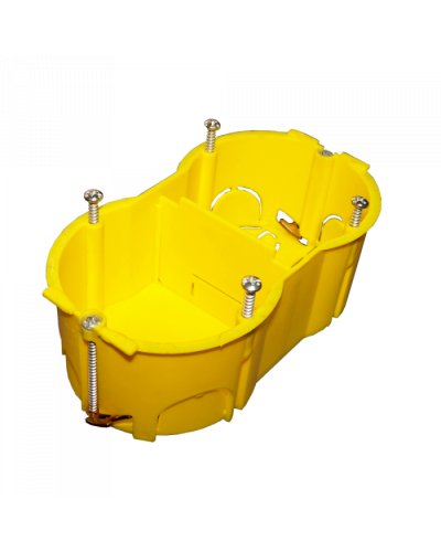 Подрозеточная коробка в стену для суппорта 45х90, желтая TWT (TWT-BX45x90-YL) в Абакане Распределительные коробки Pintop.ru