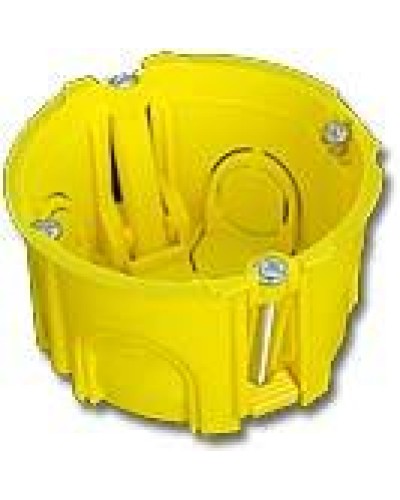 Коробка подрозеточная в стену для суппорта 45x45, желтая TWT TWT-BX45x45-YL в Абакане Распределительные коробки Pintop.ru