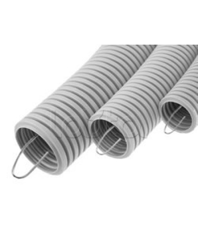 Труба гофрированная ПВХ легкая, с зондом диам. 50 мм (15м), огнестойкость E15-E90 Экопласт 10150-Е90 в Абакане Труба гофрированная Pintop.ru