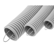 Труба HFFR гофрир. легкая, с зондом, без галогена, ПЛЛ 40мм Экопласт 20140HFR-W