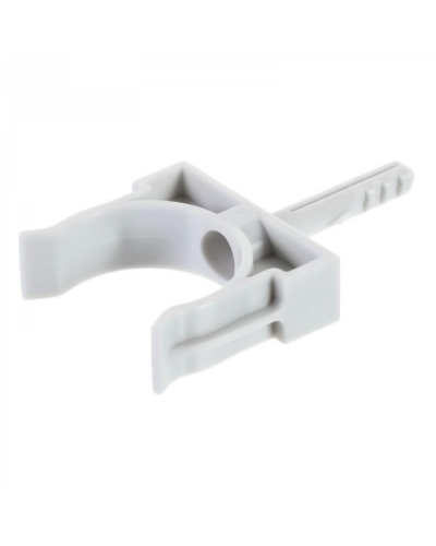 Держатель с дюбелем без шурупа D32мм (черный) Экопласт (41432BL) в Абакане Аксессуары для кабель-канала Pintop.ru