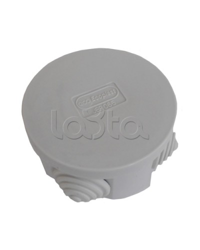 Коробка распределительная о/п с крышкой D65х35 мм, 4 вых., без галогена Экопласт 44004HF в Абакане Распределительные коробки Pintop.ru