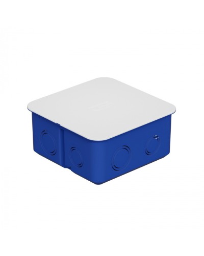 Коробка распределительная c/п. с крышкой, 100х100х50мм, IP30 цвет синий Экопласт (44656) в Абакане Распределительные коробки Pintop.ru