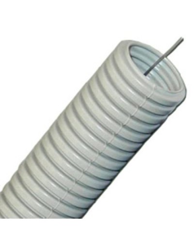 Труба гофрированная HFFRLS тяжелая диам 50 мм, с зондом, без галогена, низкое дымовыделение, трудногорючая Экопласт 61150HFFRLS в Абакане Труба (ОКЛ) Экопласт Pintop.ru