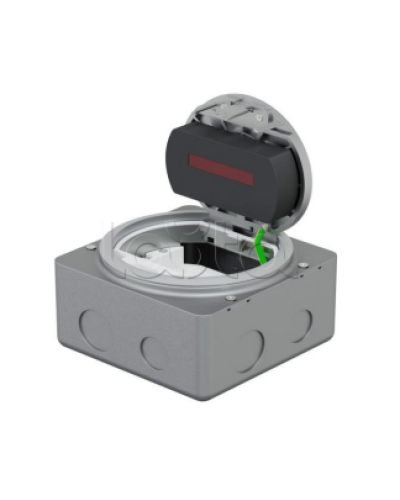 LUK/1,5AL66 Люк в пол на 1,5 поста (45х45мм), с суппортом и коробкой, сталь IP66 (70031) в Абакане Системы лючков и колонн Pintop.ru