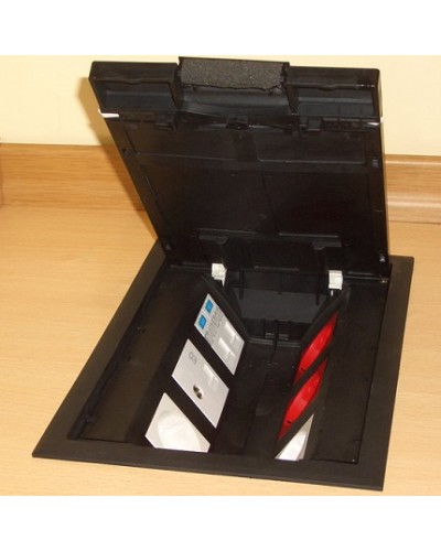 Люк в пол на 6 модулей (45х45мм) с суппортом и коробкой, пластик Экопласт 70062 в Абакане Системы лючков и колонн Pintop.ru