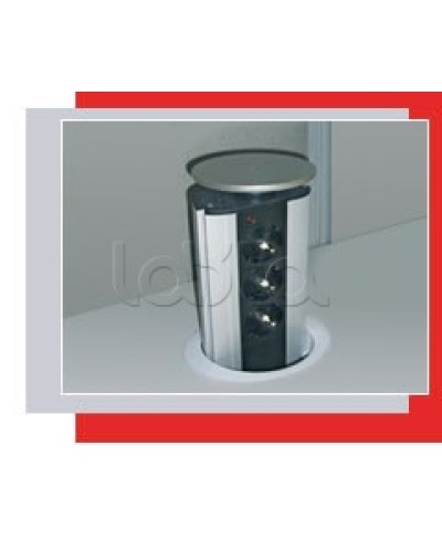 Блок розеточный настольный, 3 розетки (45х45мм) Экопласт 70303 в Абакане Блоки розеток Pintop.ru